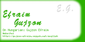 efraim gujzon business card